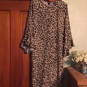 Leopard midi dress